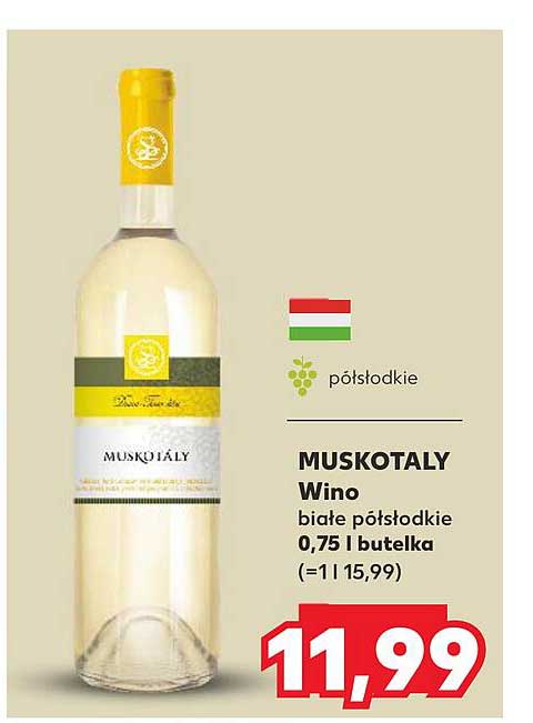 MUSKOTALY Wino białe półsłodkie