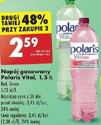 Napoje gazowane Polaris Vital, 1,5 l: Red, Green