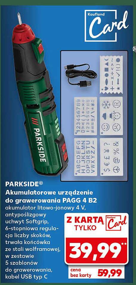 PARKSIDE® Akumulatorowe urządzenie do grawerowania PAGG 4 B2