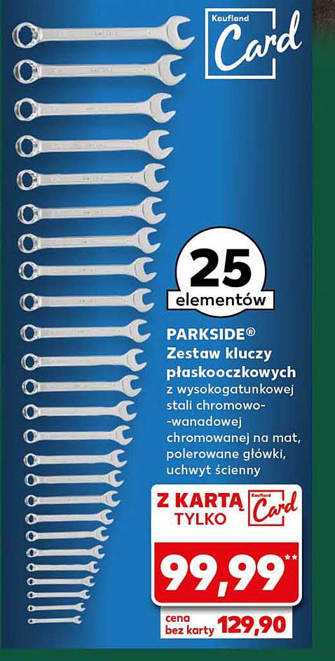 PARKSIDE® Zestaw kluczy płaskoczłonowych