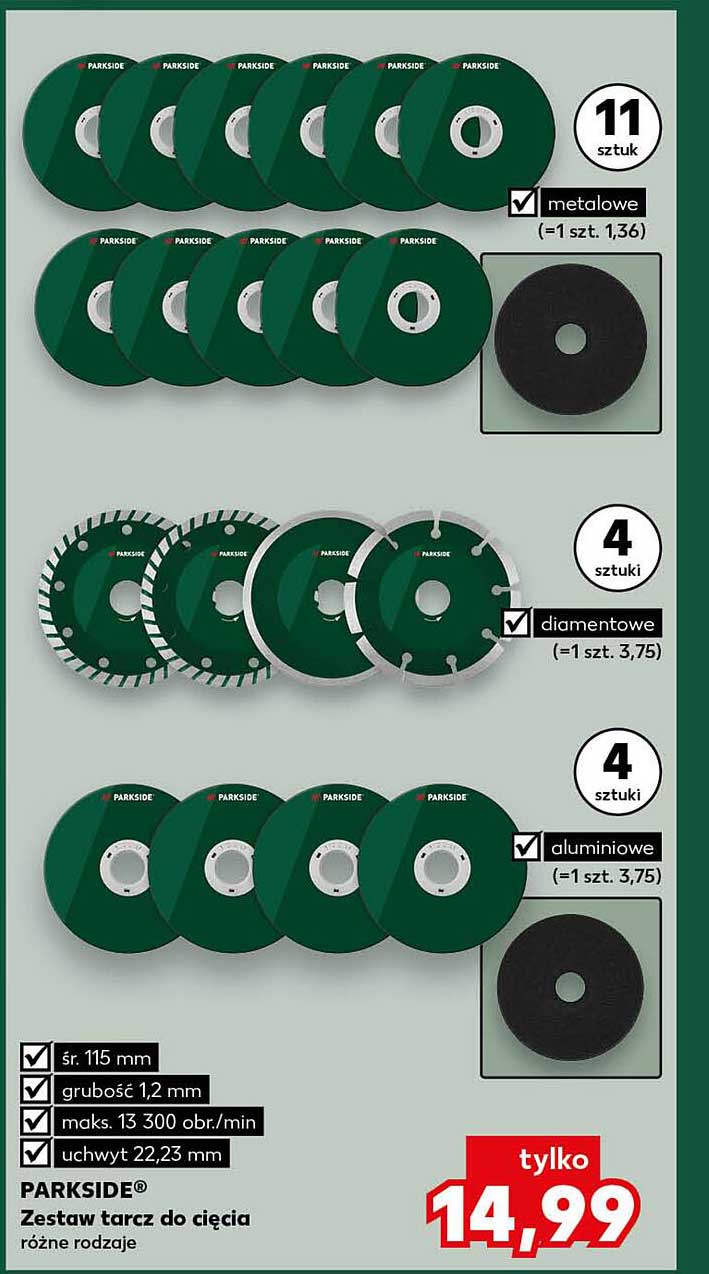 PARKSIDE® Zestaw tarcz do cięcia