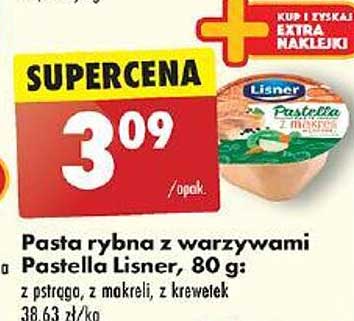 Pasta rybna z warzywami Pastella Lisner, 80 g