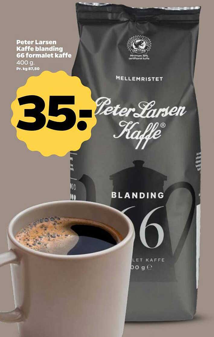 Peter Larsen Kaffe blending 66 formalet kaffe