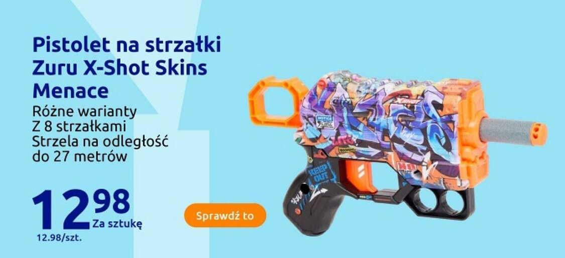 Pistolet na strzałki Zuru X-Shot Skins Menace