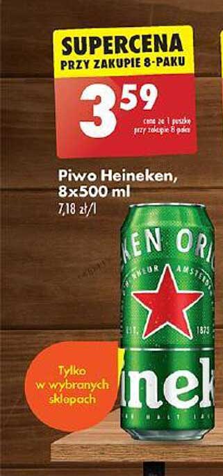 Piwko Heineken, 8x500 ml