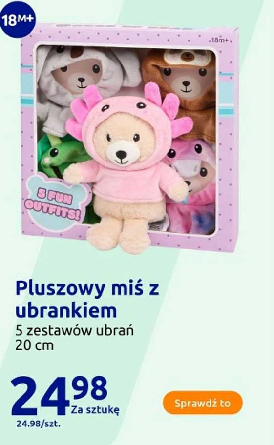 Pluszowy miś z ubrankiem