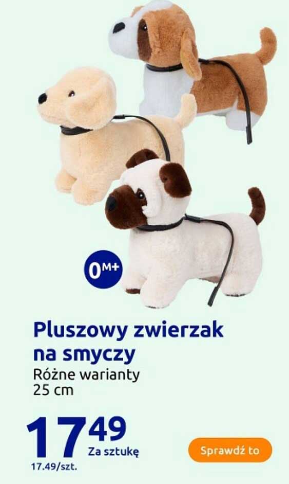 Pluszowy zwierzak na smyczy