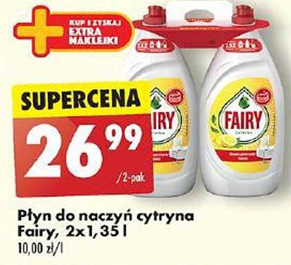 Płyn do naczyń cytryna Fairy, 2x1,35 l