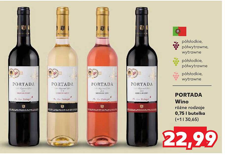 PORTADA Wino różne rodzaje 0,75 l butelka