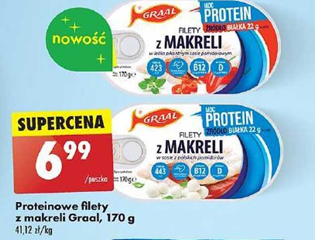 Proteinowe filety z makreli Graal, 170 g