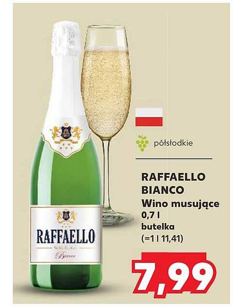 RAFFAELLO BIANCO Wino musujące 0,7 l butelka