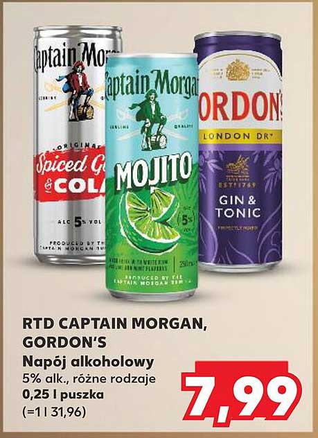 RTD CAPTAIN MORGAN, GORDON'S