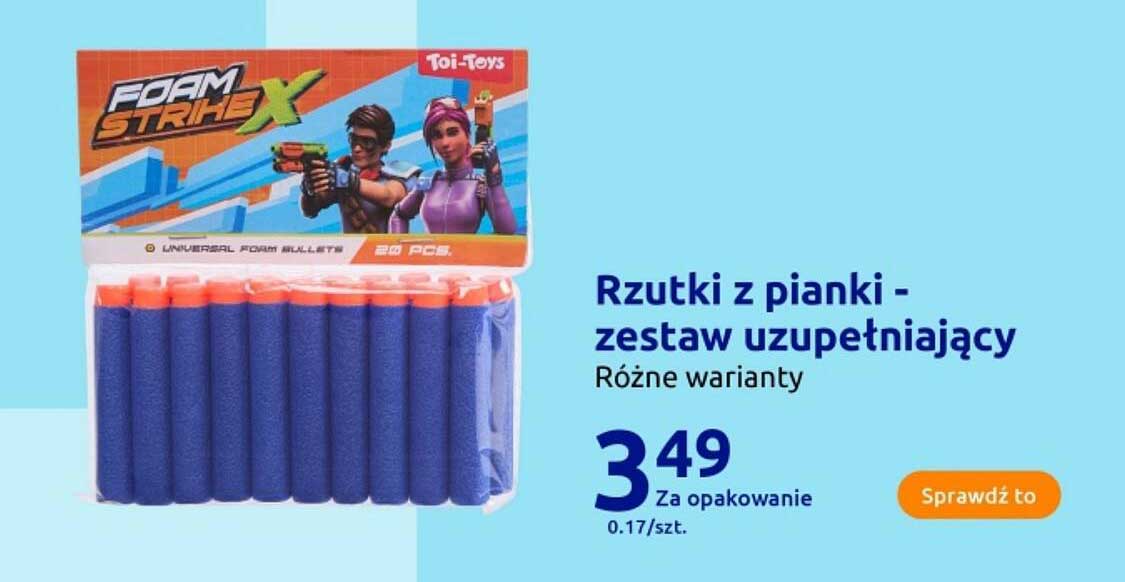 Rzutki z pianki - zestaw uzupełniający