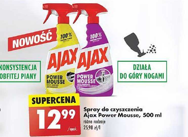 Spray do czyszczenia Ajax Power Mousse, 500 ml