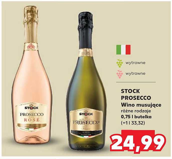 STOCK PROSECCO Wino musujące różne rodzaje