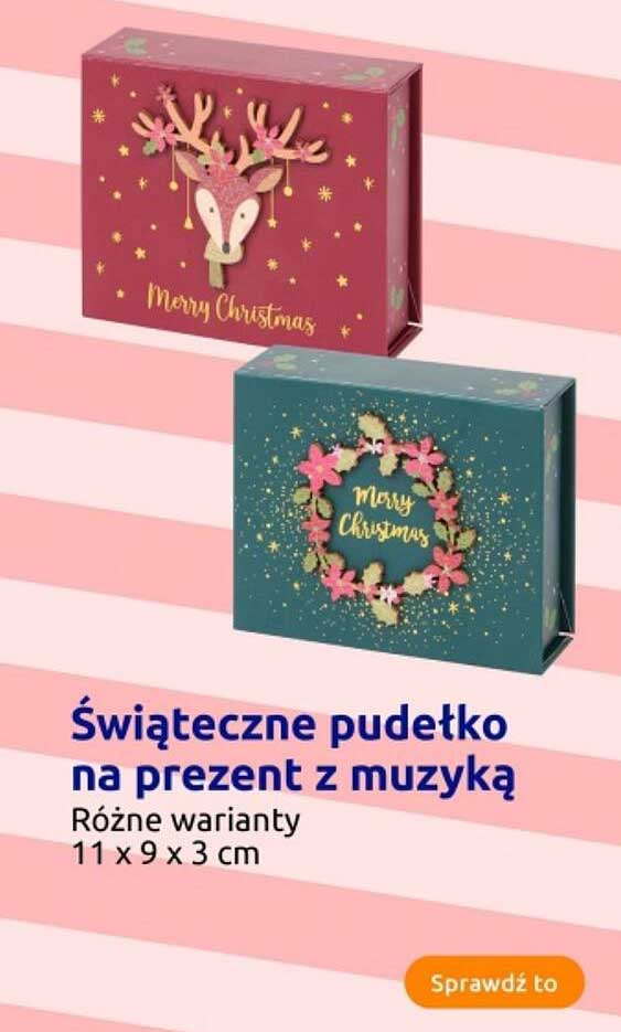 Świąteczne pudełko na prezent z muzyką