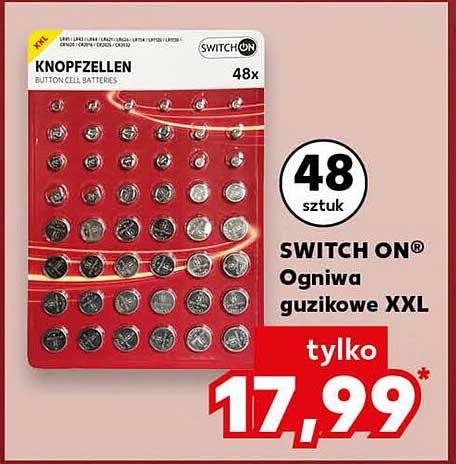 SWITCH ON® Ogniwa guzikowe XXL