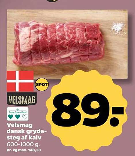 Velsmag dansk gryde-steak af kalv