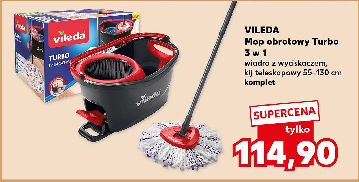 VILEDA Mop obrotowy Turbo 3 w 1