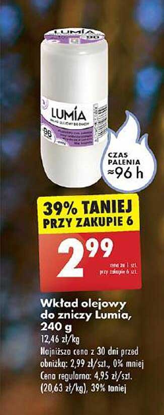 Wkład olejowy do zniczy Lumía, 240 g