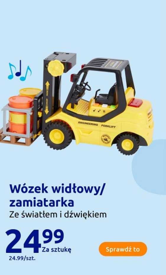 Wózek widłowy/ zamiatarka Ze światłem i dźwiękiem