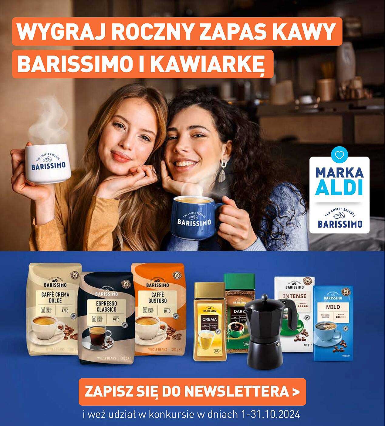 WYGRYJ ROCZNY ZAPAS KAWY BARISSIMO I KAWIARKĘ