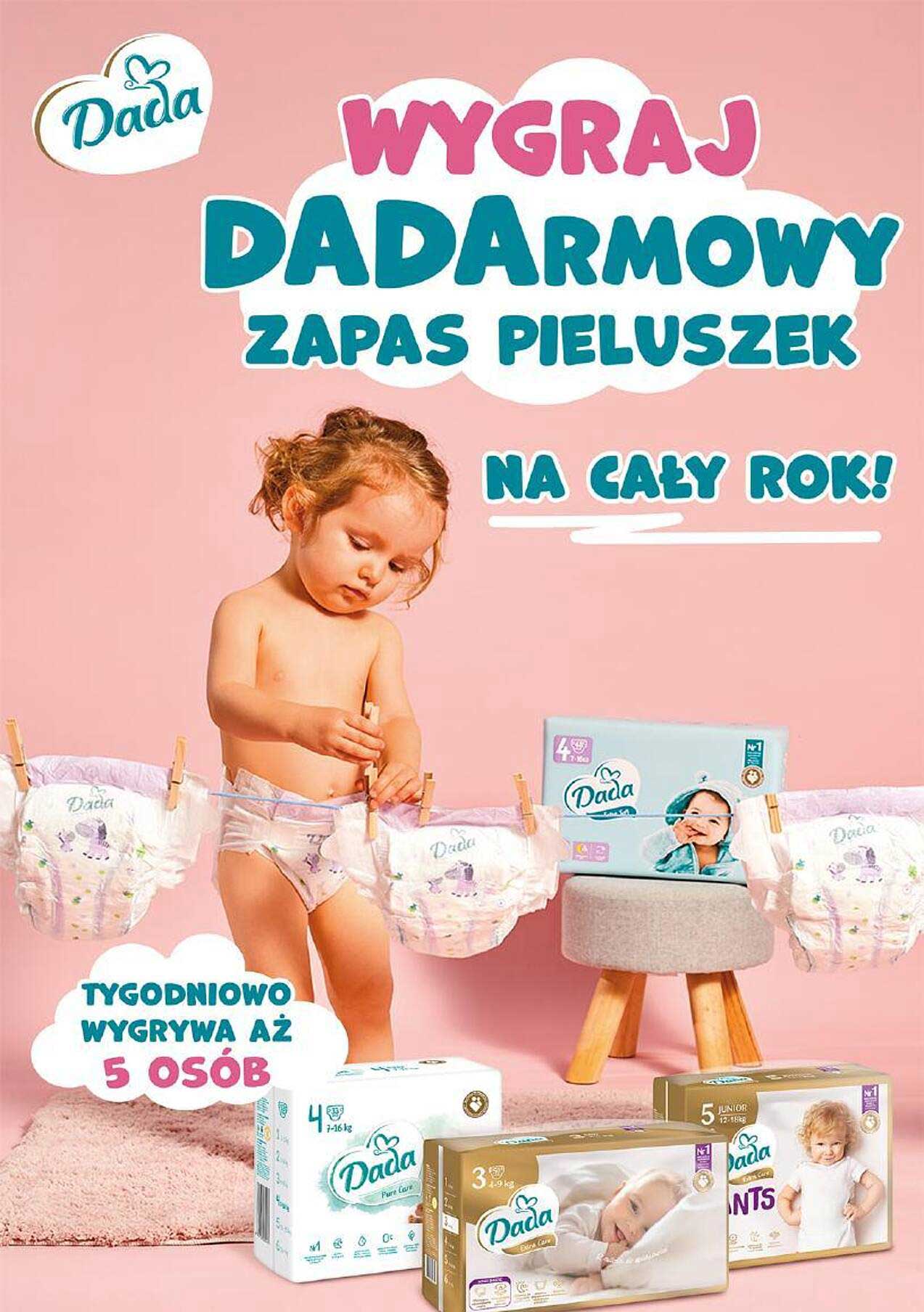 WYGRYWAJ DADArmowy ZAPAS PIELUSZEK NA CAŁY ROK!