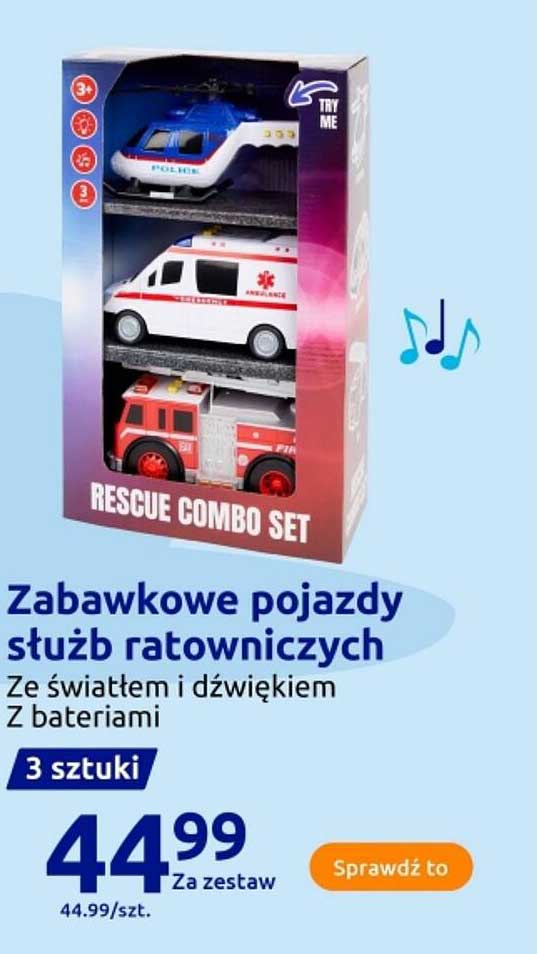 Zabawkowe pojazdy służb ratowniczych