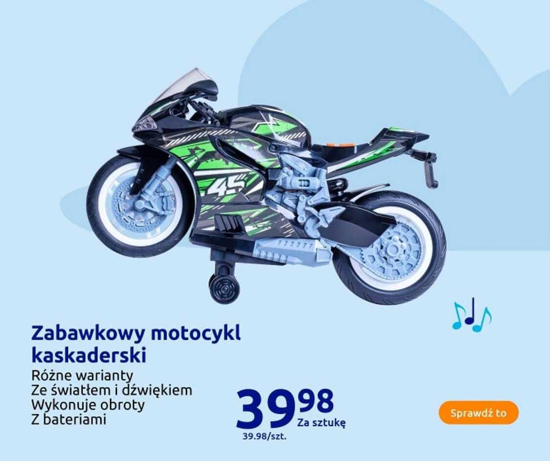 Zabawkowy motocykl kaskaderski