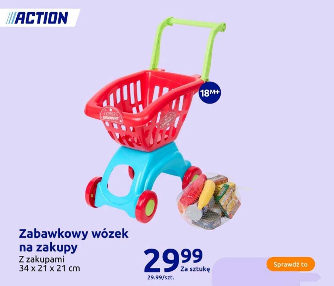 Zabawkowy wózek na zakupy