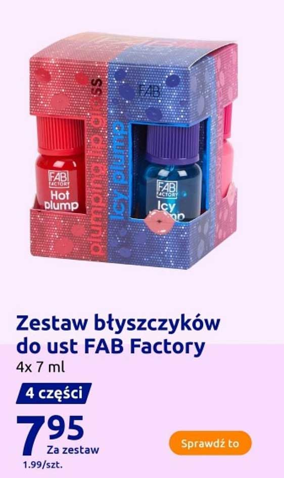 Zestaw błyszczyków do ust FAB Factory