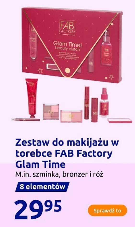 Zestaw do makijażu w torebce FAB Factory Glam Time