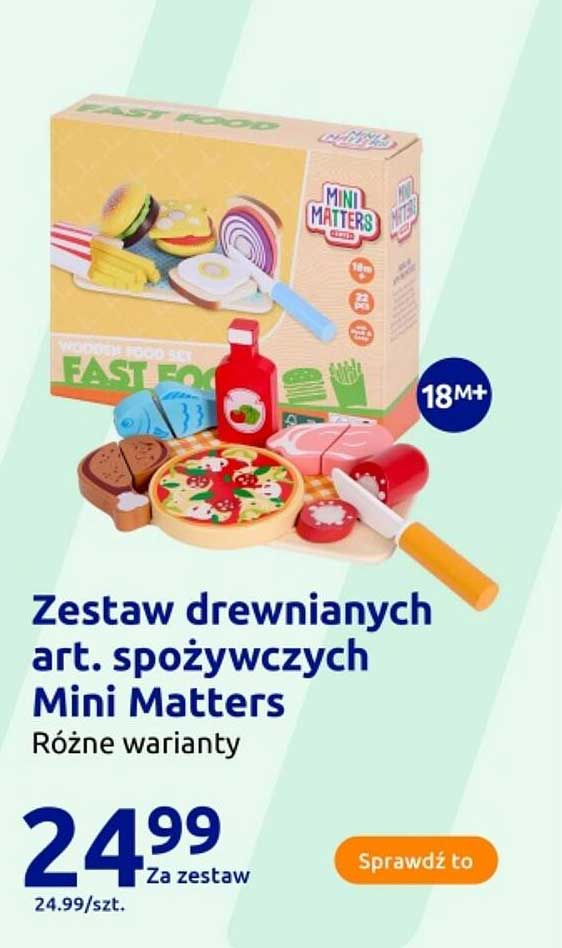 Zestaw drewnianych art. spożywczych Mini Matters