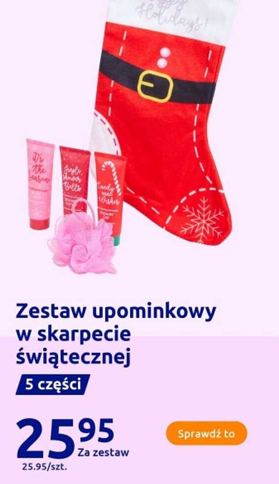 Zestaw upominkowy w skarpecie świątecznej