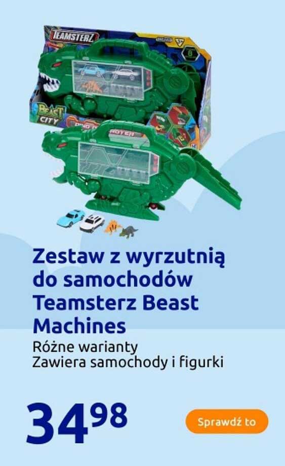 Zestaw z wyrzutnią do samochodów Teamsterz Beast Machines