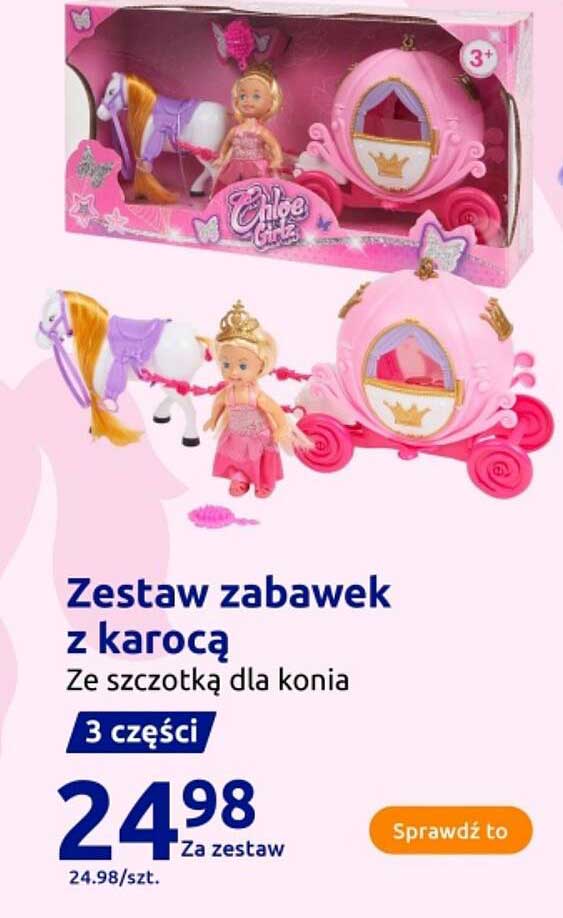 Zestaw zabawek z karocą Ze szczotką dla konia