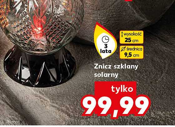 Znicz szklany solarny