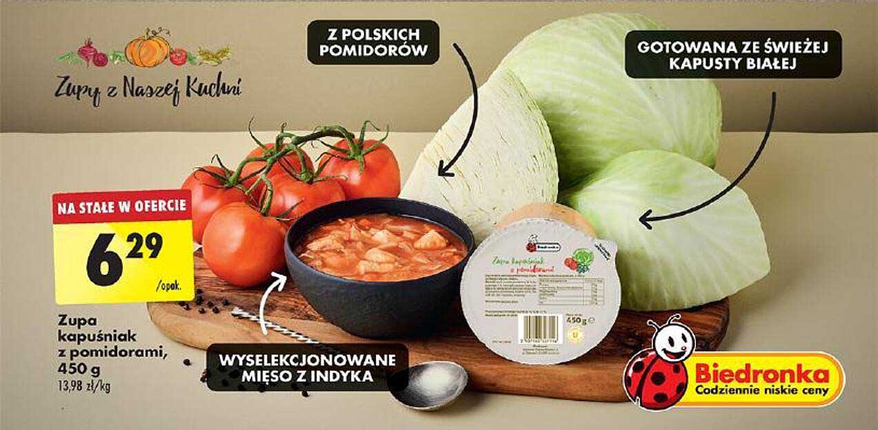 Zupa kapuśniak z pomidorami, 450 g