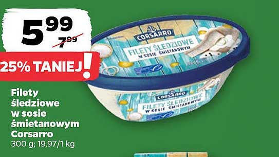 Filety śledziowe w sosie śmietanowym Corsarro