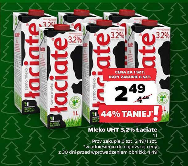 Mleko UHT 3,2% Łaciate 1l