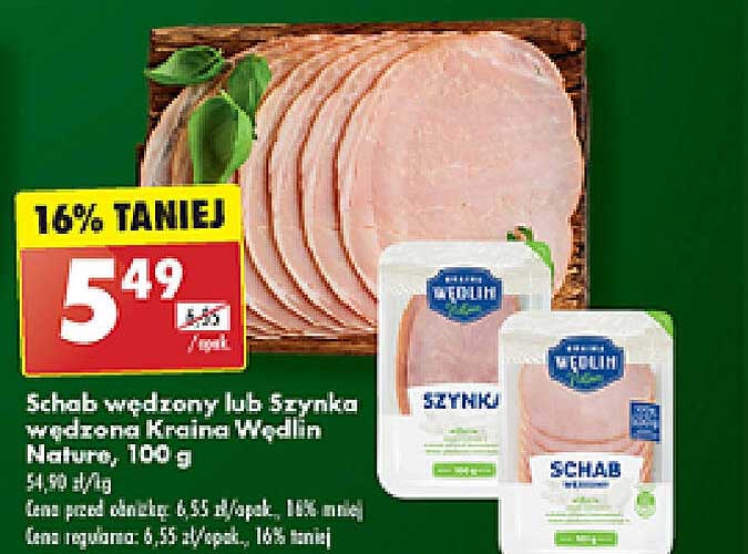 Schab wędzony lub Szynka wędzona Kraina Wędlin