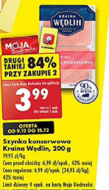 Szynka konserwowa Kraina Wędlin, 200 g