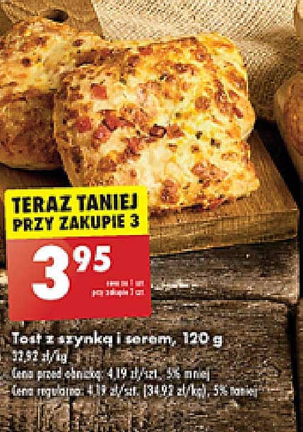 Tost z szynką i serem, 130 g