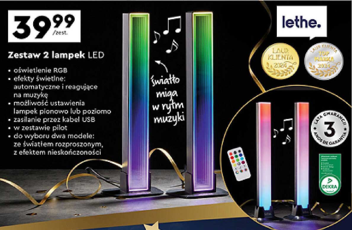 Zestaw 2 lampek LED