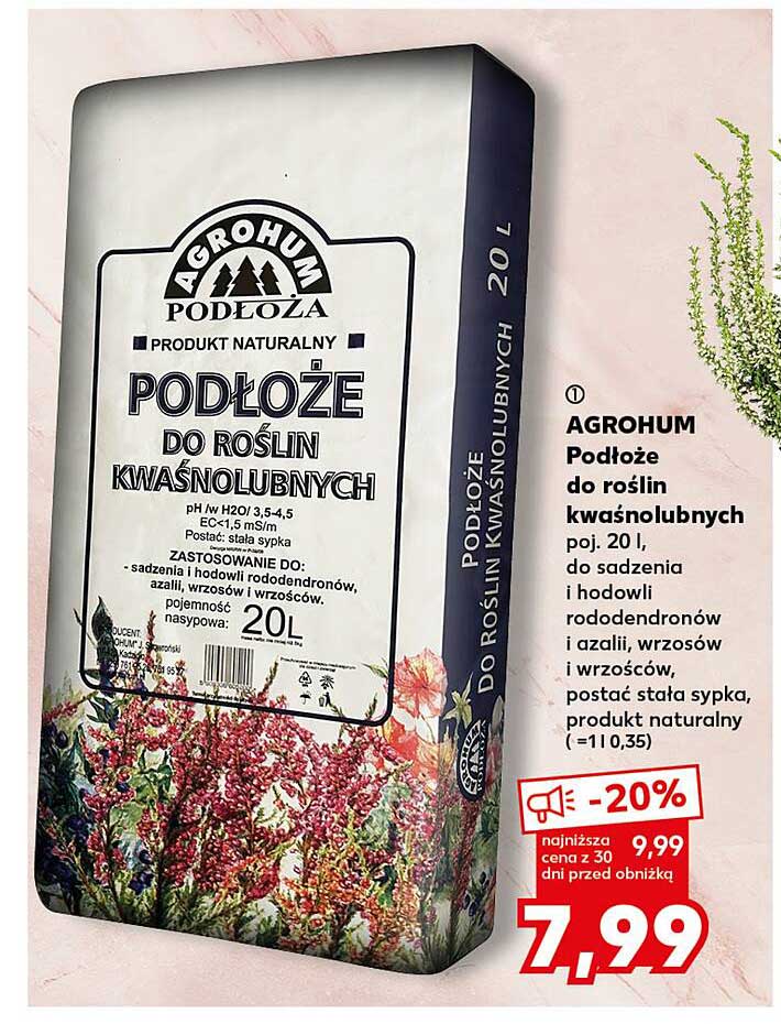 AGROHUM Podłoże do roślin kwasnolubnych 20 l