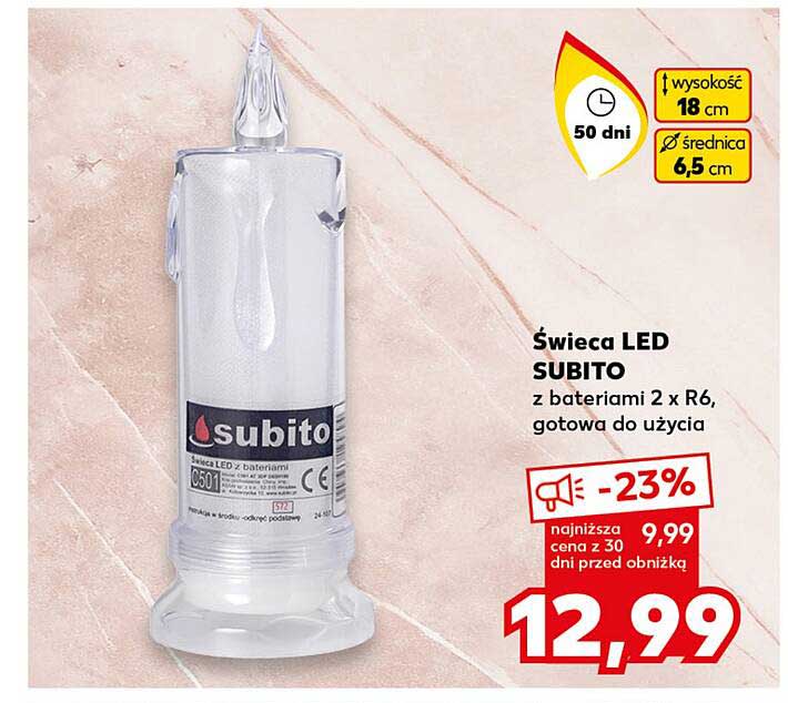 Świeca LED SUBITO