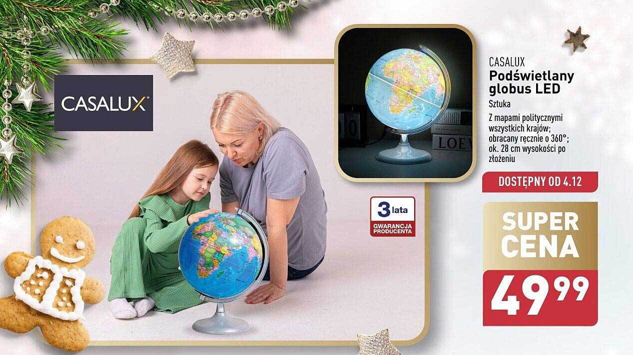 CASALUX Podświetlany globus LED