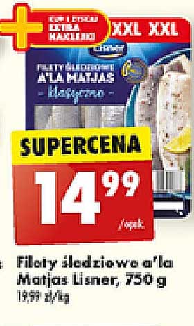Filety śledziowe a'la Matjas Lisner, 750 g