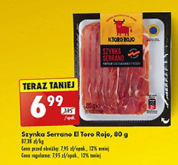 Szynka Serrano El Toro Rojo, 80 g