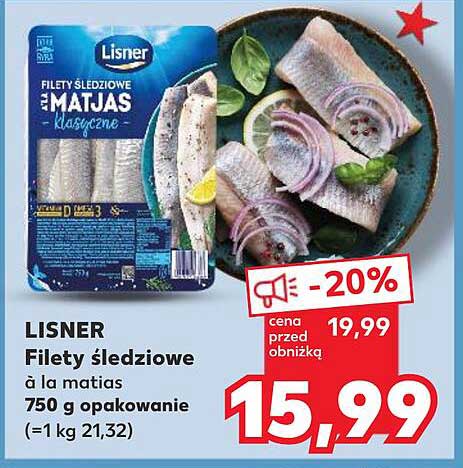 LISNER Filety śledziowe à la matjas klasyczne